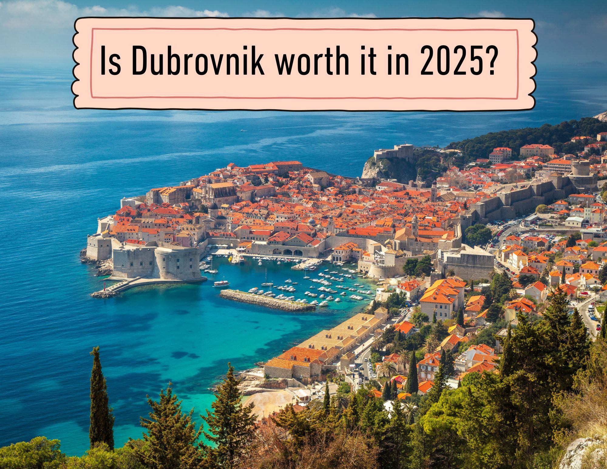 Is Dubrovink Worth it? Graphic featuring a photo of Dubrovink's Coast.